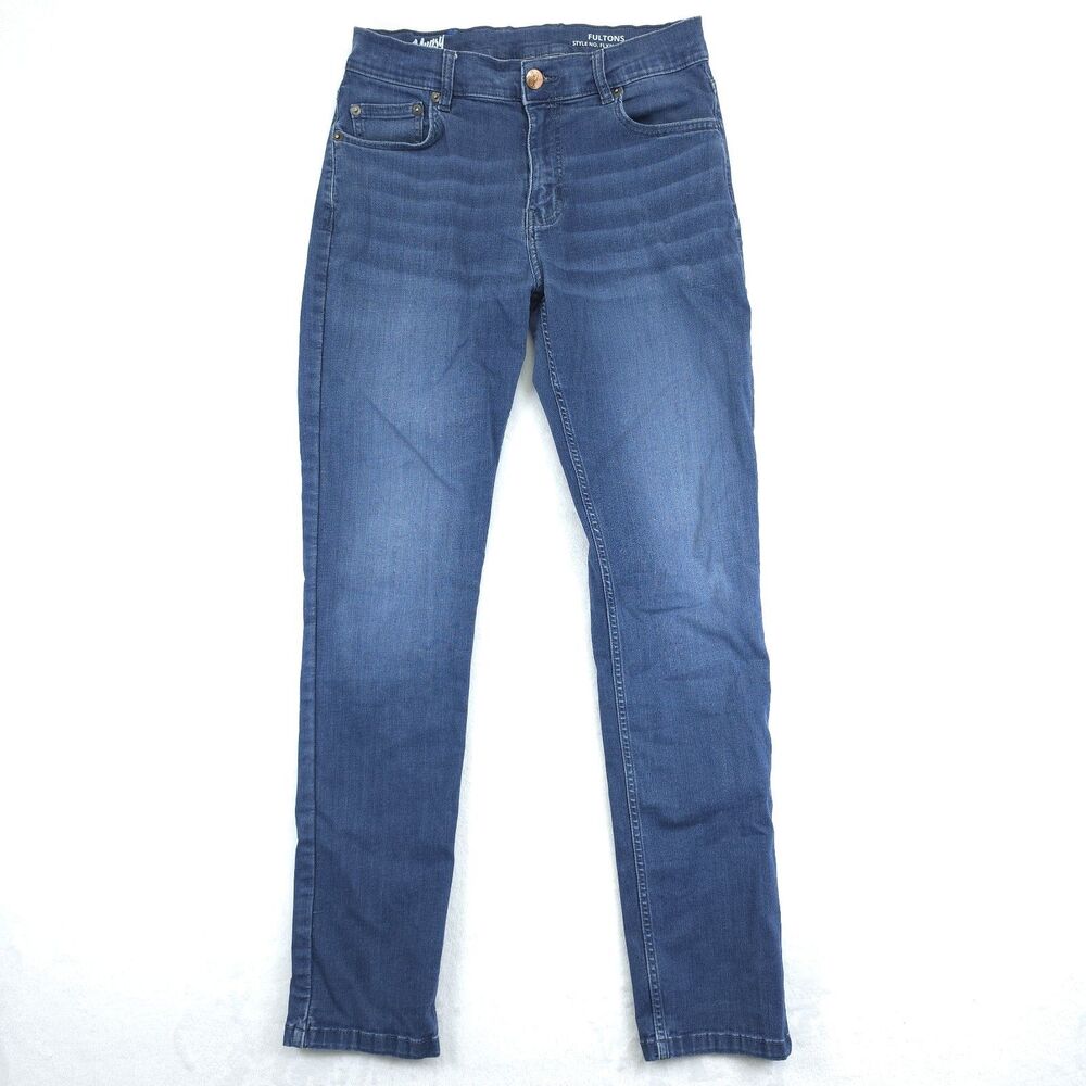 Mugsy Jeans Mens 32x32(Actual 29x31) Blue Fultons Slim Fit Stretch Denim Casual